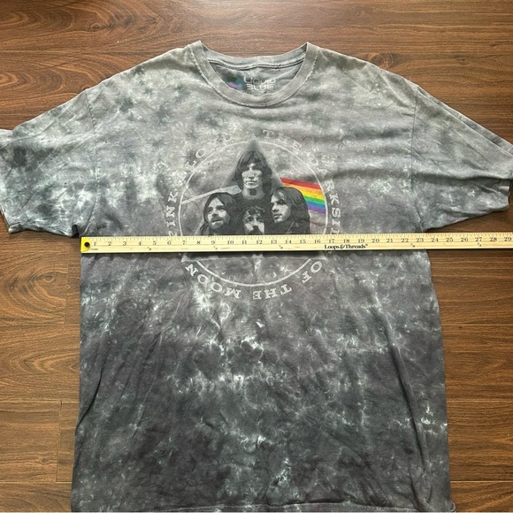 Pink Floyd Liquid Blue Dark Tie-Dye Band Graphic Tee - Picture 6 of 8